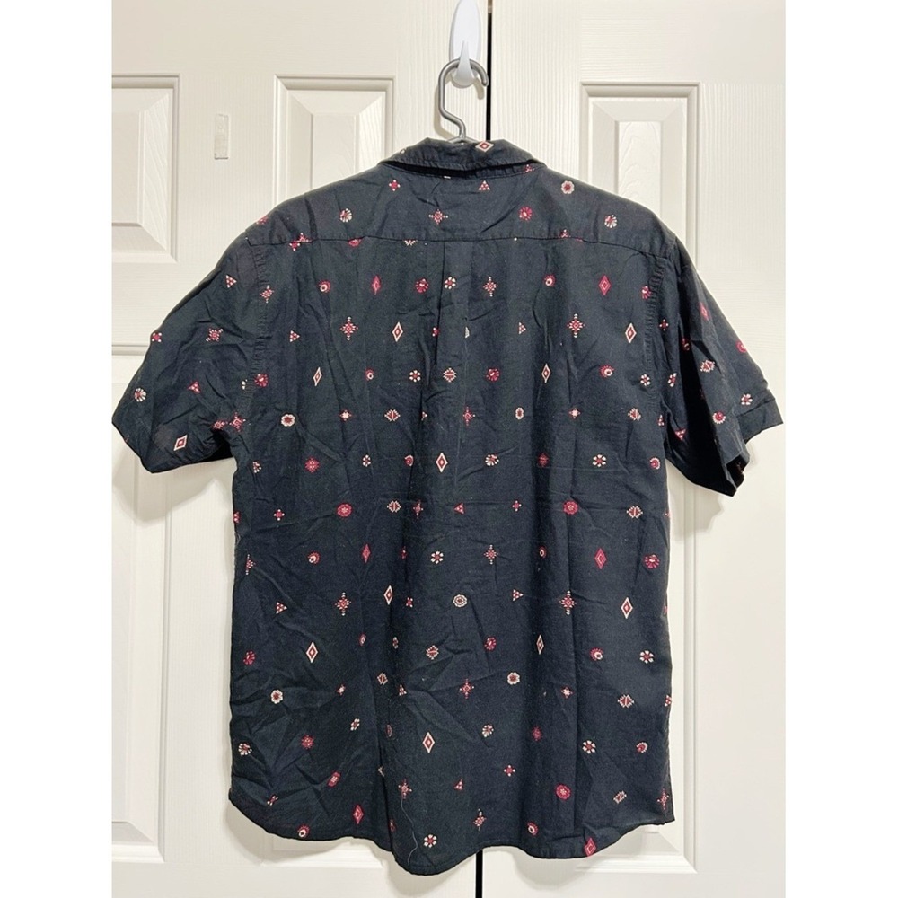Levi's Black Short-Sleeve Button-Up Shirt XL Southwestern 100% Cotton - Picture 3 of 5